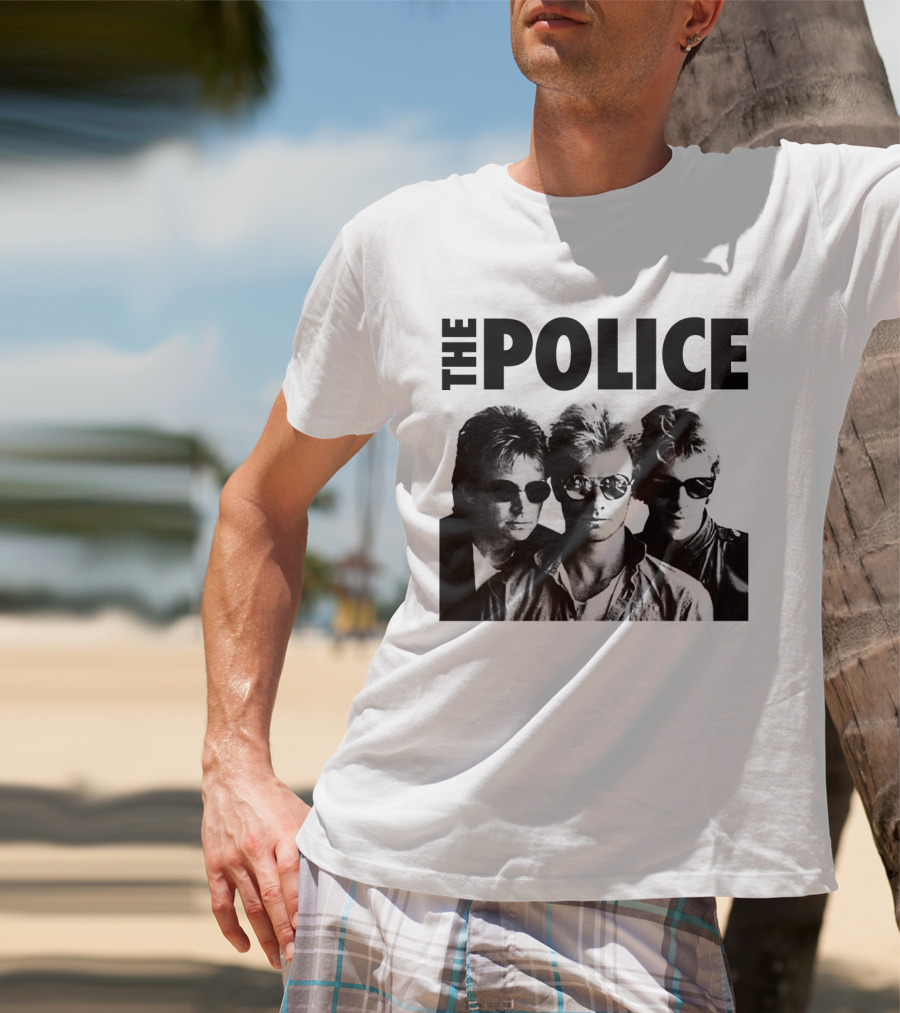 The Police Band Black And White Photo Tp T-Shirt