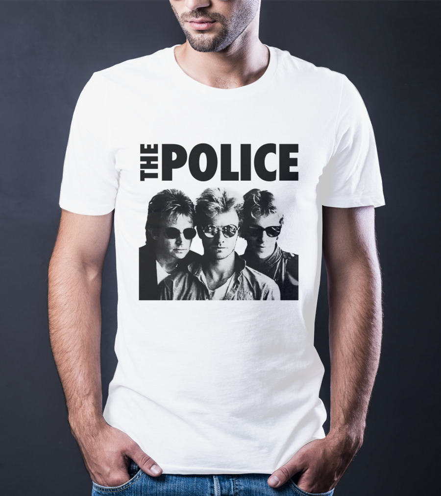 The Police Band Black And White Photo Tp T-Shirt