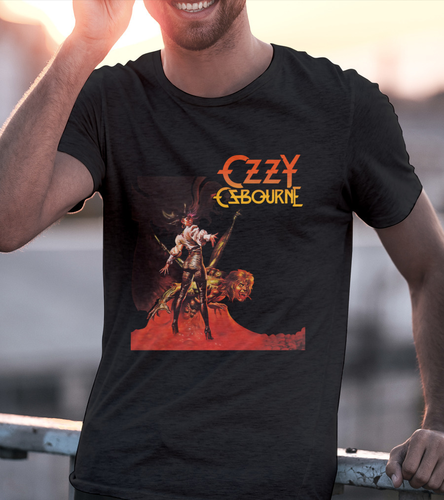 Ozzy Osbourne Bark At The Moon Retro Metal Art T-Shirt