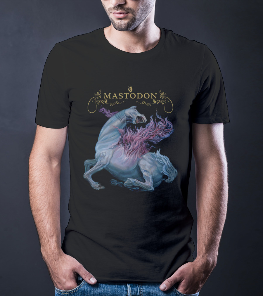 Mastodon Fiery Horse Artwork T-Shirt