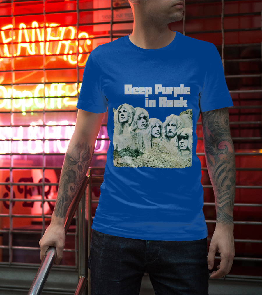 Deep Purple In Rock Mount Rushmore Album Art T-Shirt