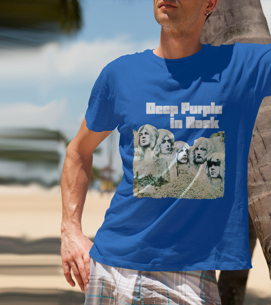 Deep Purple In Rock Mount Rushmore Album Art T-Shirt