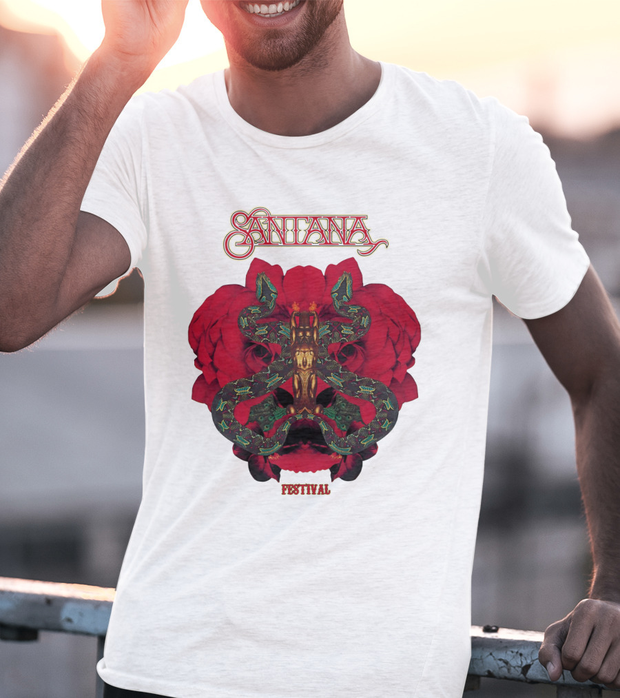 Santana Festival Snake And Rose T-Shirt