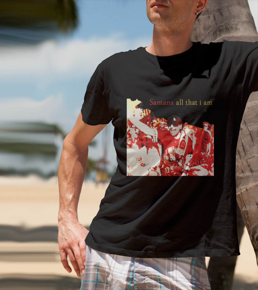 Santana All That I Am Red And White Guitarist T-Shirt