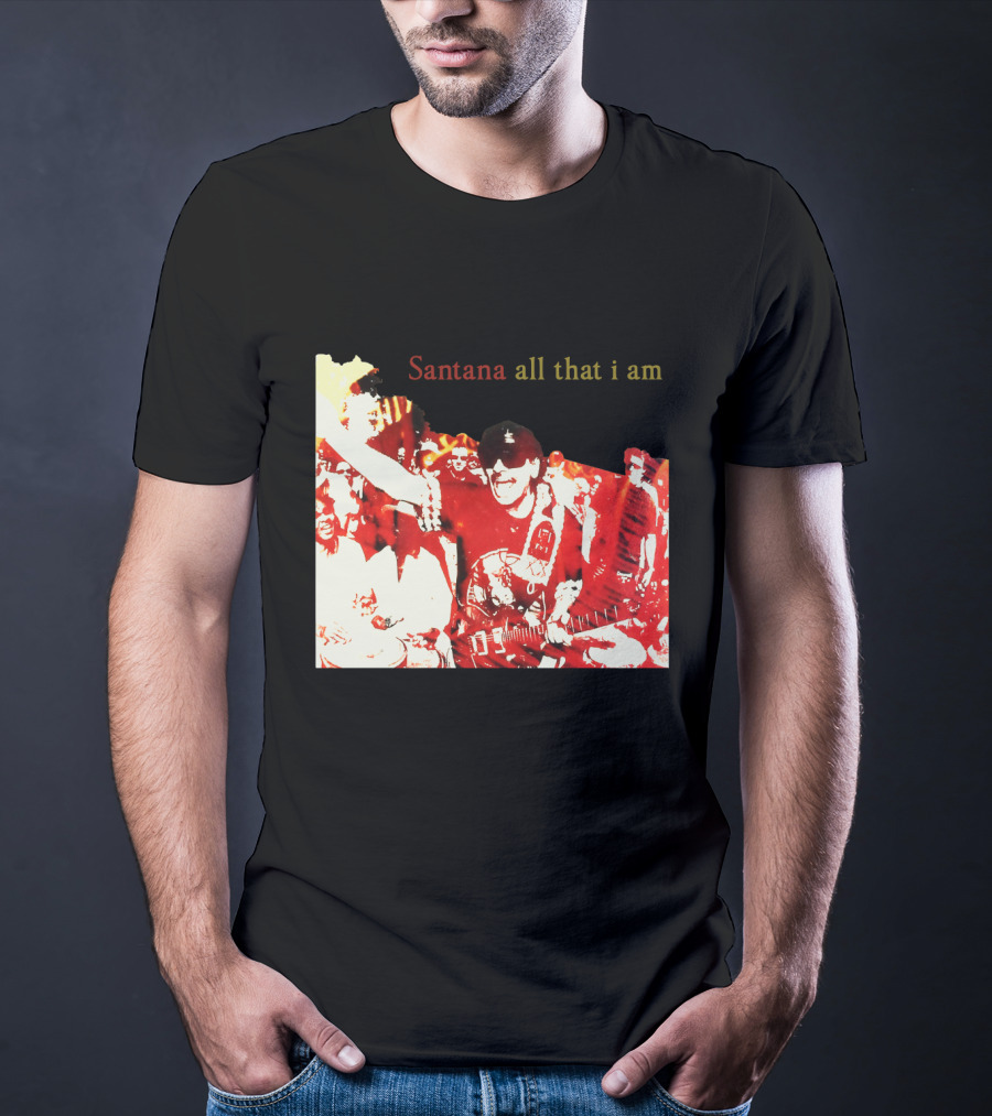 Santana All That I Am Red And White Guitarist T-Shirt