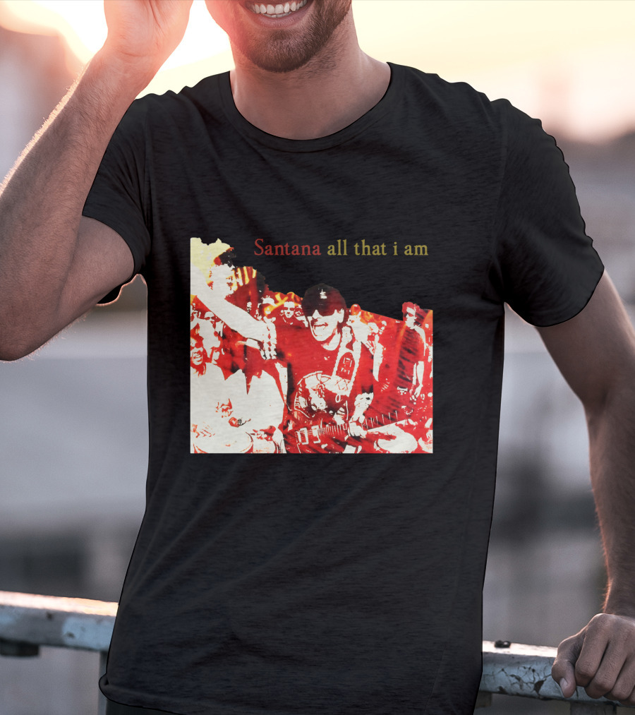 Santana All That I Am Red And White Guitarist T-Shirt