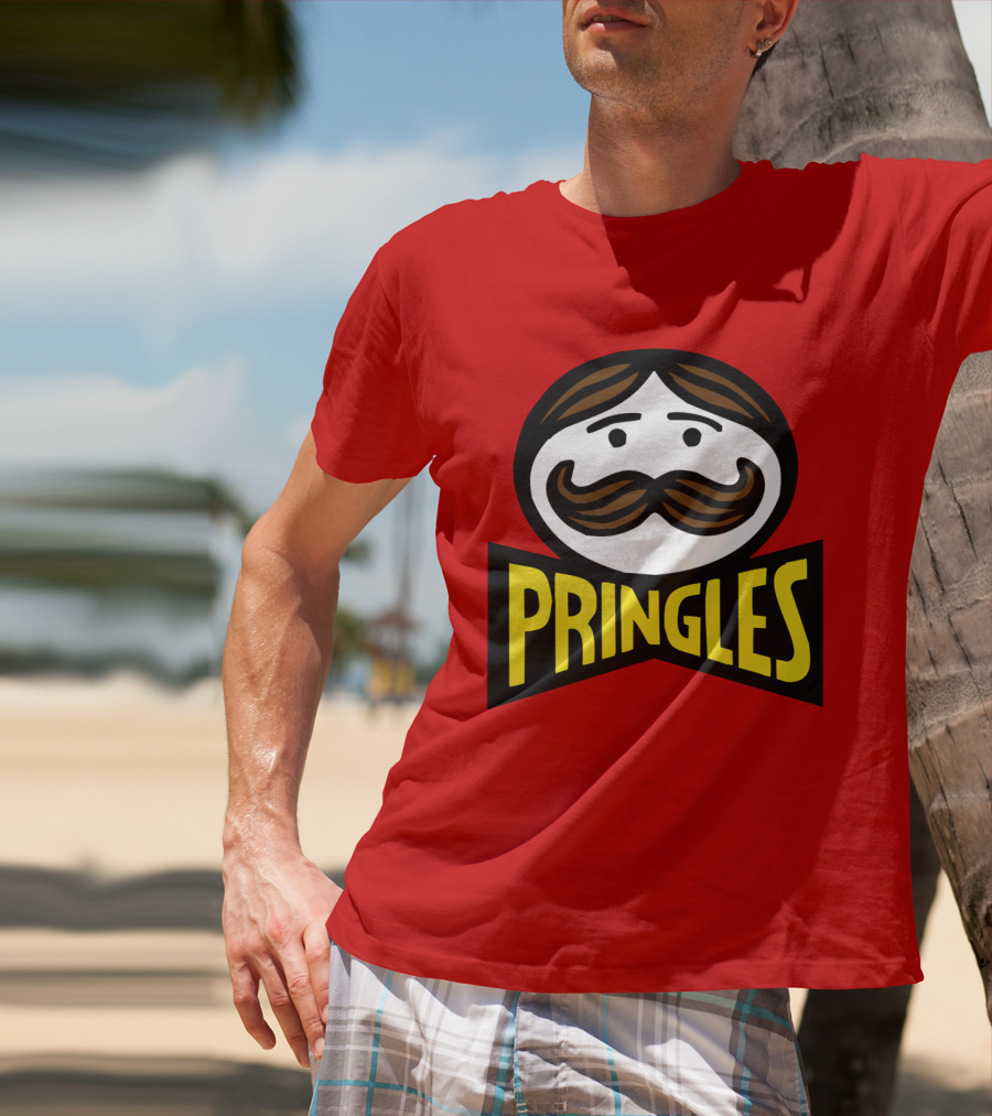 Prm 36 Pringles Logo Mustache And Bowtie T-Shirt