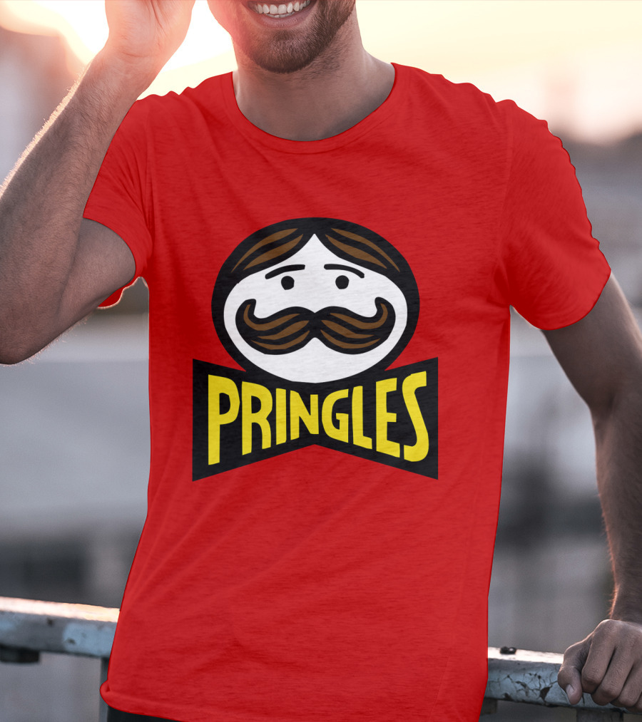 Prm 36 Pringles Logo Mustache And Bowtie T-Shirt