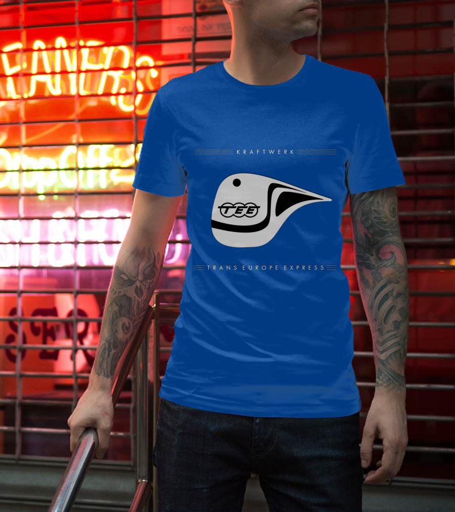 Kraftwerk Trans Europe Express Tee Bird Logo Blue T-Shirt