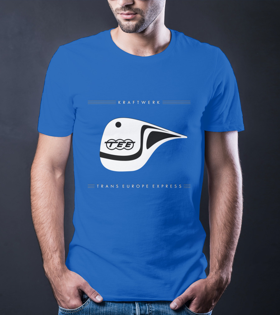 Kraftwerk Trans Europe Express Tee Bird Logo Blue T-Shirt