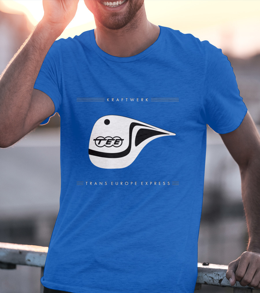 Kraftwerk Trans Europe Express Tee Bird Logo Blue T-Shirt