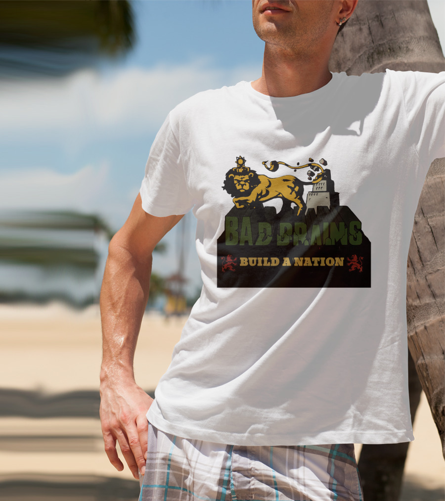 Bad Brains Build A Nation Lion Reggae Punk T-Shirt