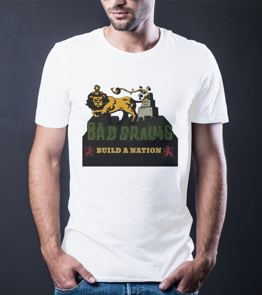 Bad Brains Build A Nation Lion Reggae Punk T-Shirt