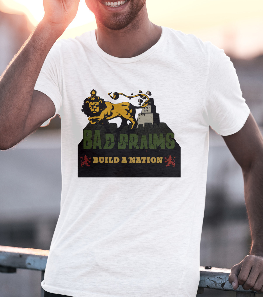 Bad Brains Build A Nation Lion Reggae Punk T-Shirt