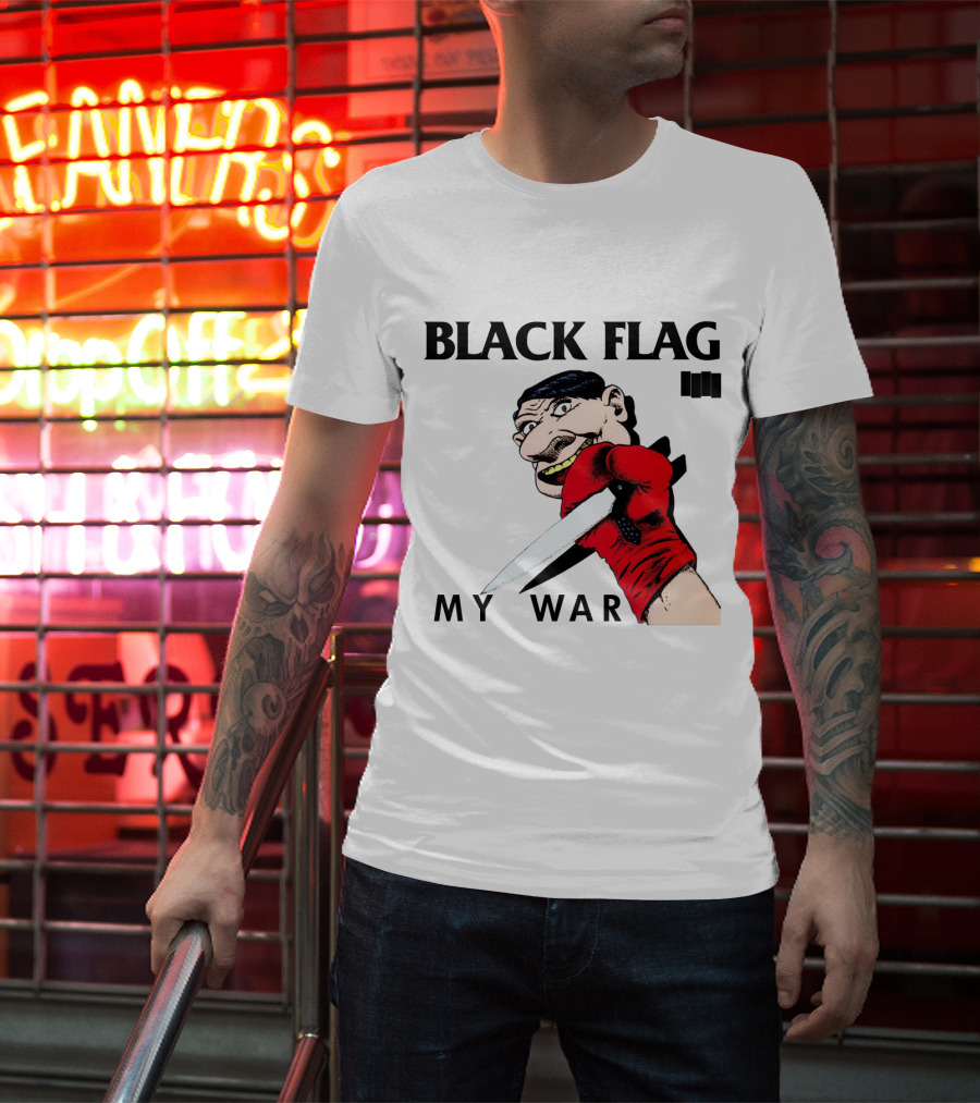 Black Flag My War Knife T-Shirt