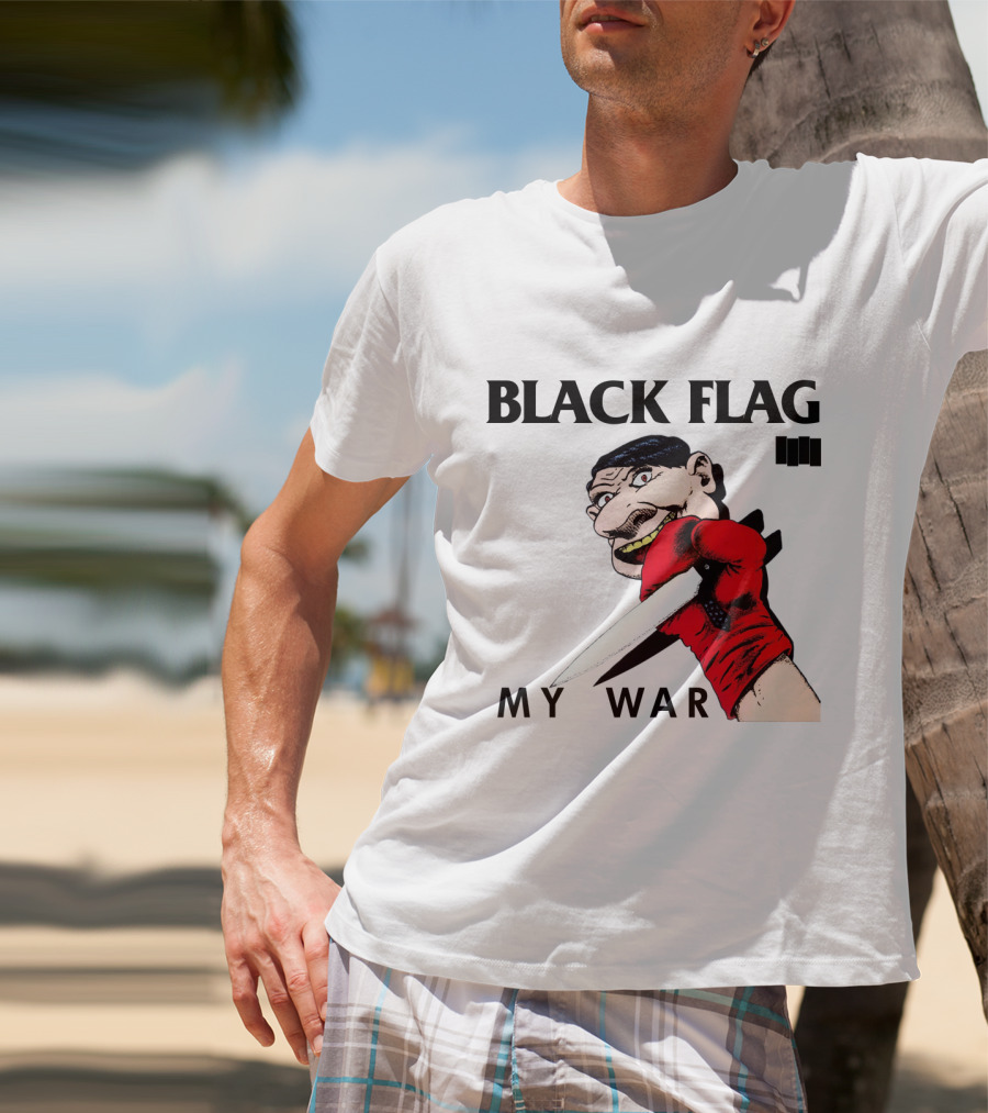 Black Flag My War Knife T-Shirt