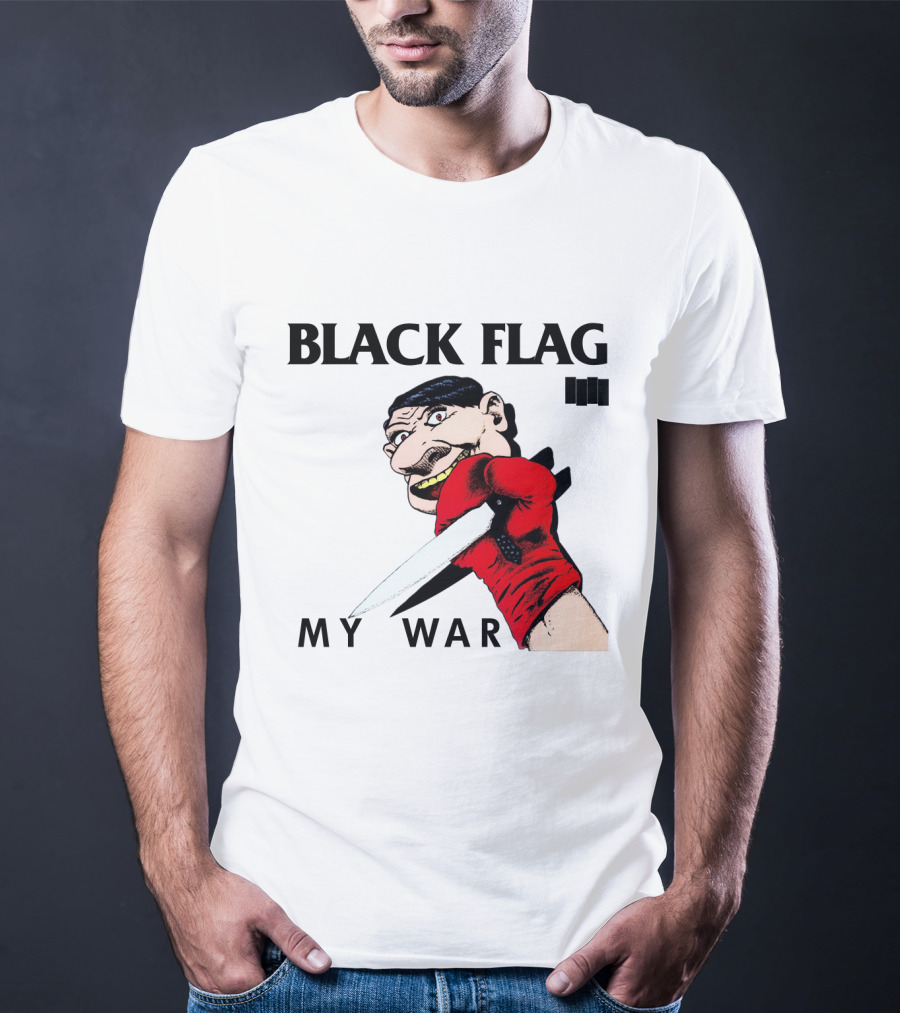 Black Flag My War Knife T-Shirt