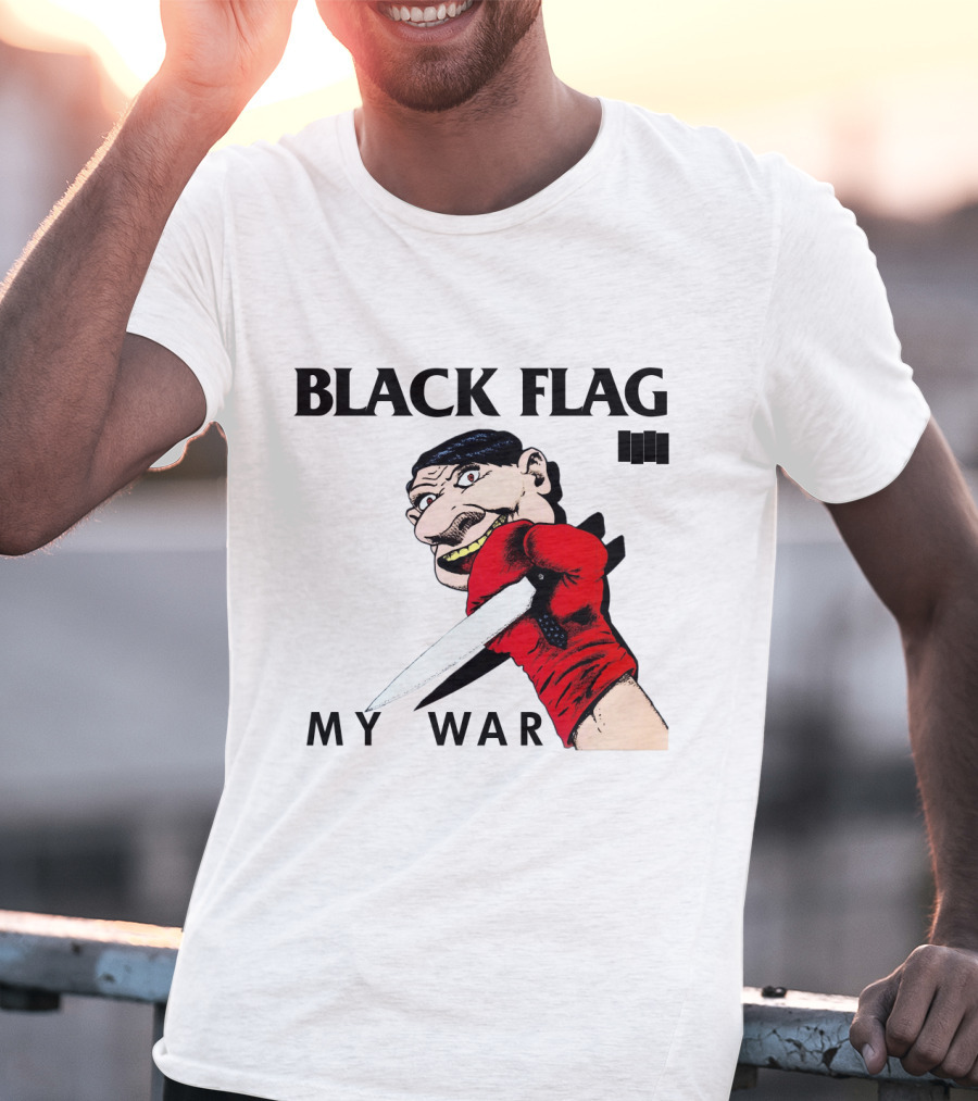 Black Flag My War Knife T-Shirt