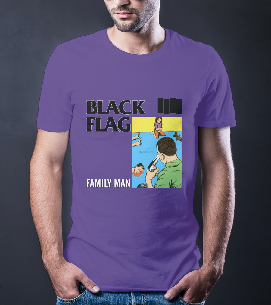 Black Flag Family Man - Nervous 23-1983 T-Shirt