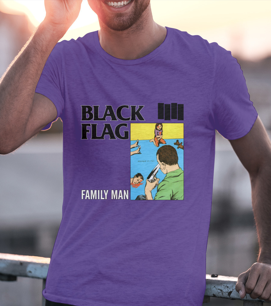 Black Flag Family Man - Nervous 23-1983 T-Shirt