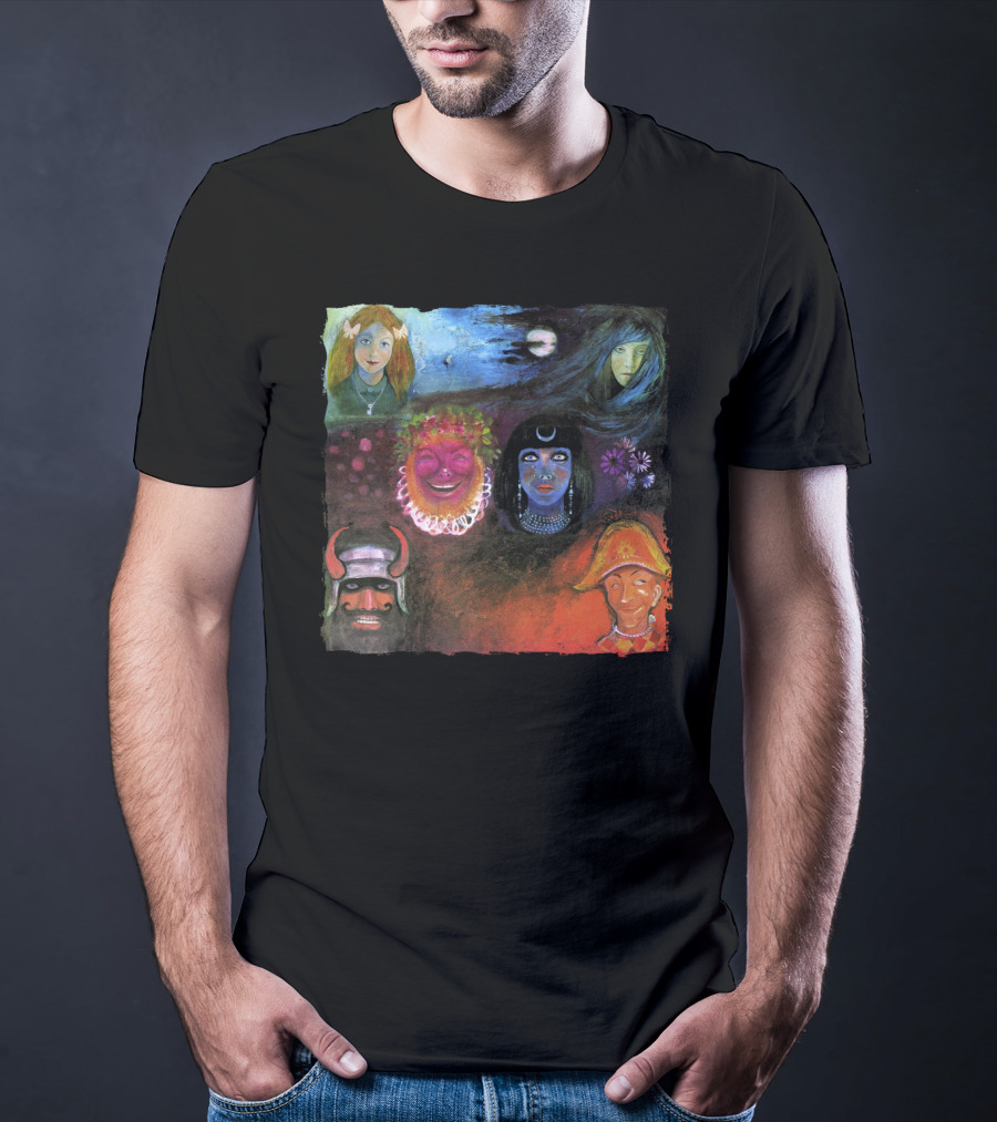 King Crimson In The Wake Of Poseidon Album Cover Art Faces T-Shirt
