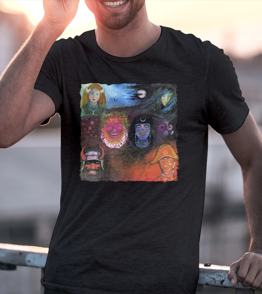 King Crimson In The Wake Of Poseidon Album Cover Art Faces T-Shirt