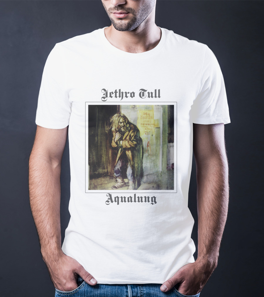 Jethro Tull Aqualung Album Cover Homeless Man Artwork T-Shirt