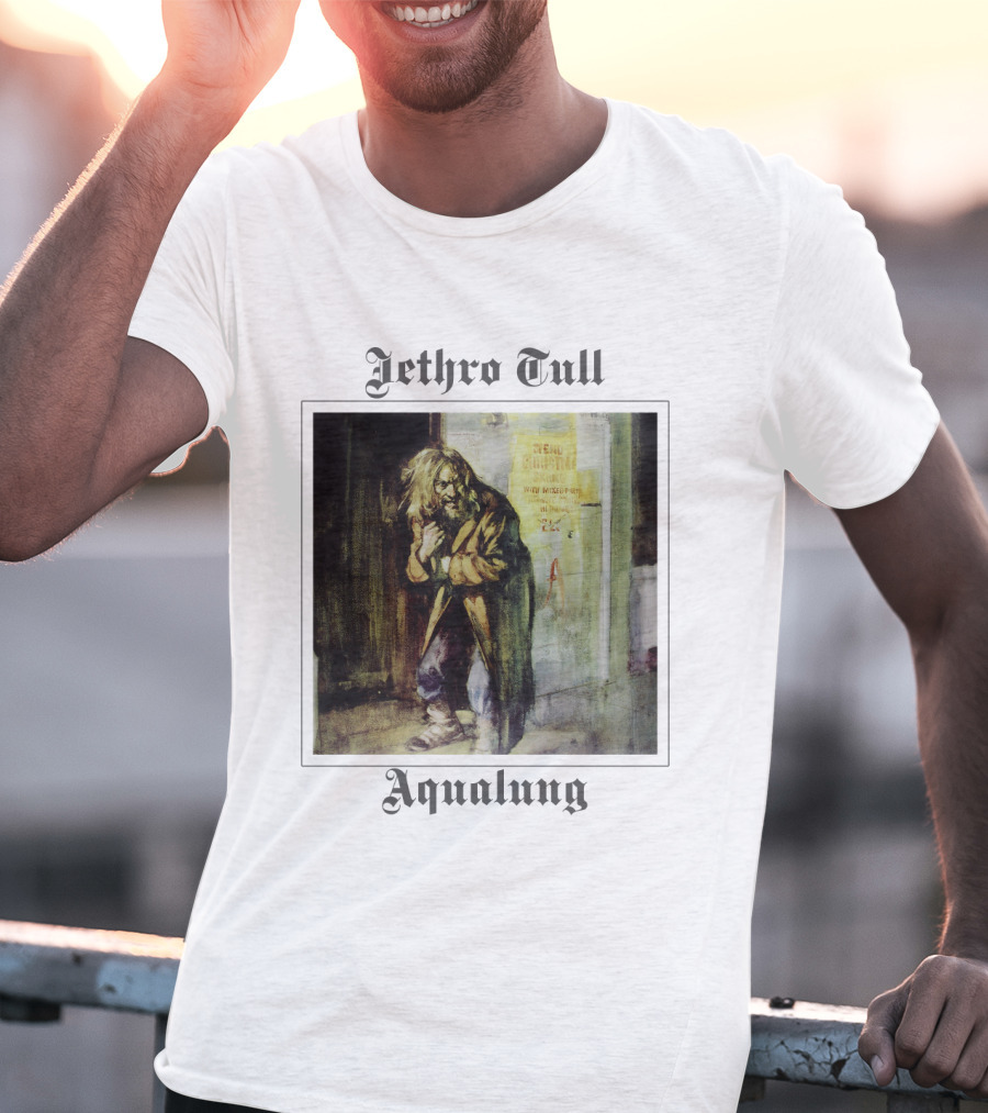 Jethro Tull Aqualung Album Cover Homeless Man Artwork T-Shirt