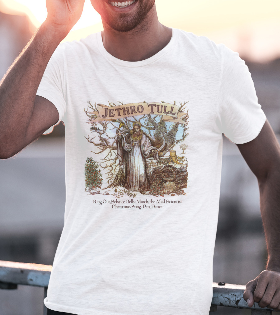 Jethro Tull Ring Out Solstice Bells March The Mad Scientist Christmas Song Pan Dance T-Shirt
