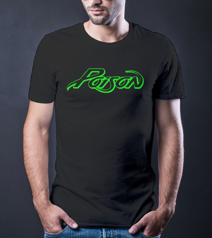 Poison Band Logo Neon Green T-Shirt