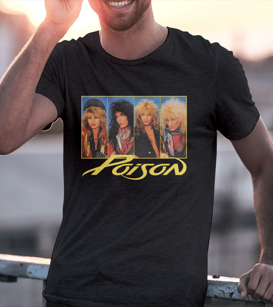 Poison Band Members 80S Glam Metal T-Shirt