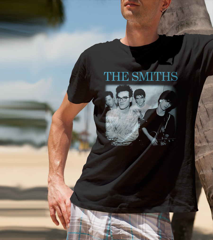 The Smiths Band Photo Black And Blue T-Shirt