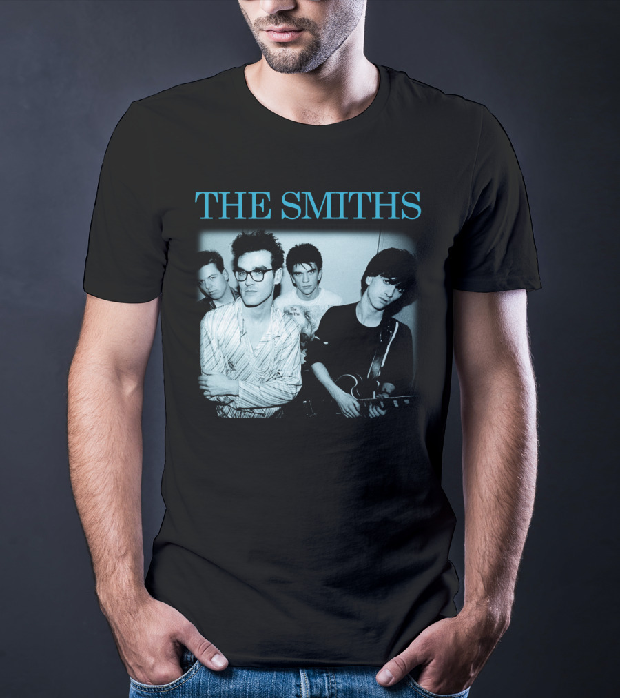 The Smiths Band Photo Black And Blue T-Shirt