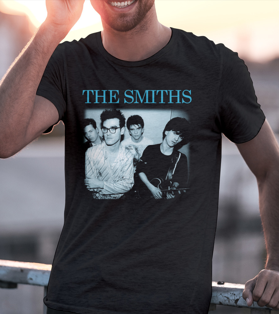 The Smiths Band Photo Black And Blue T-Shirt