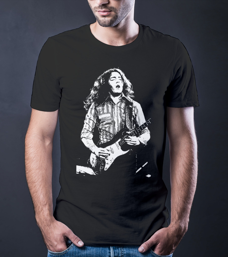 Rory Gallagher Guitarist Vintage Retro Style T-Shirt