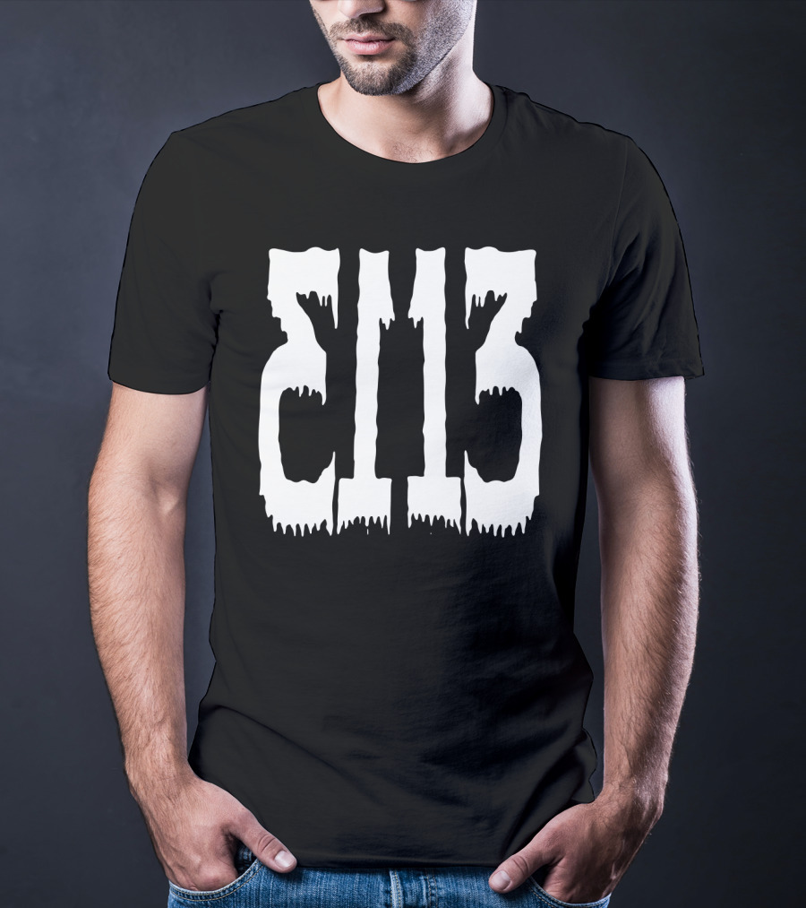 Dripping Block Numbers T-Shirt