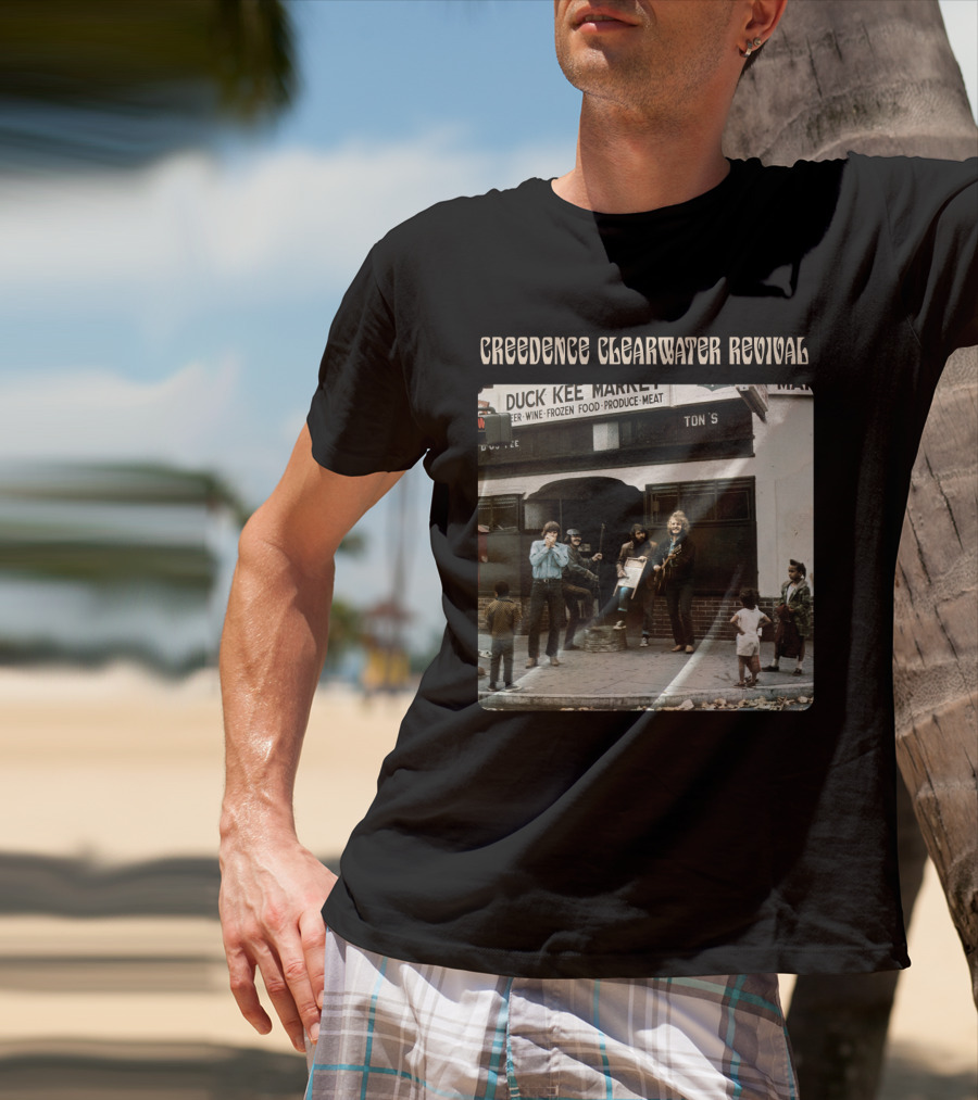 Creedence Clearwater Revival Street Performance Scene At Duck Kee Market T-Shirt