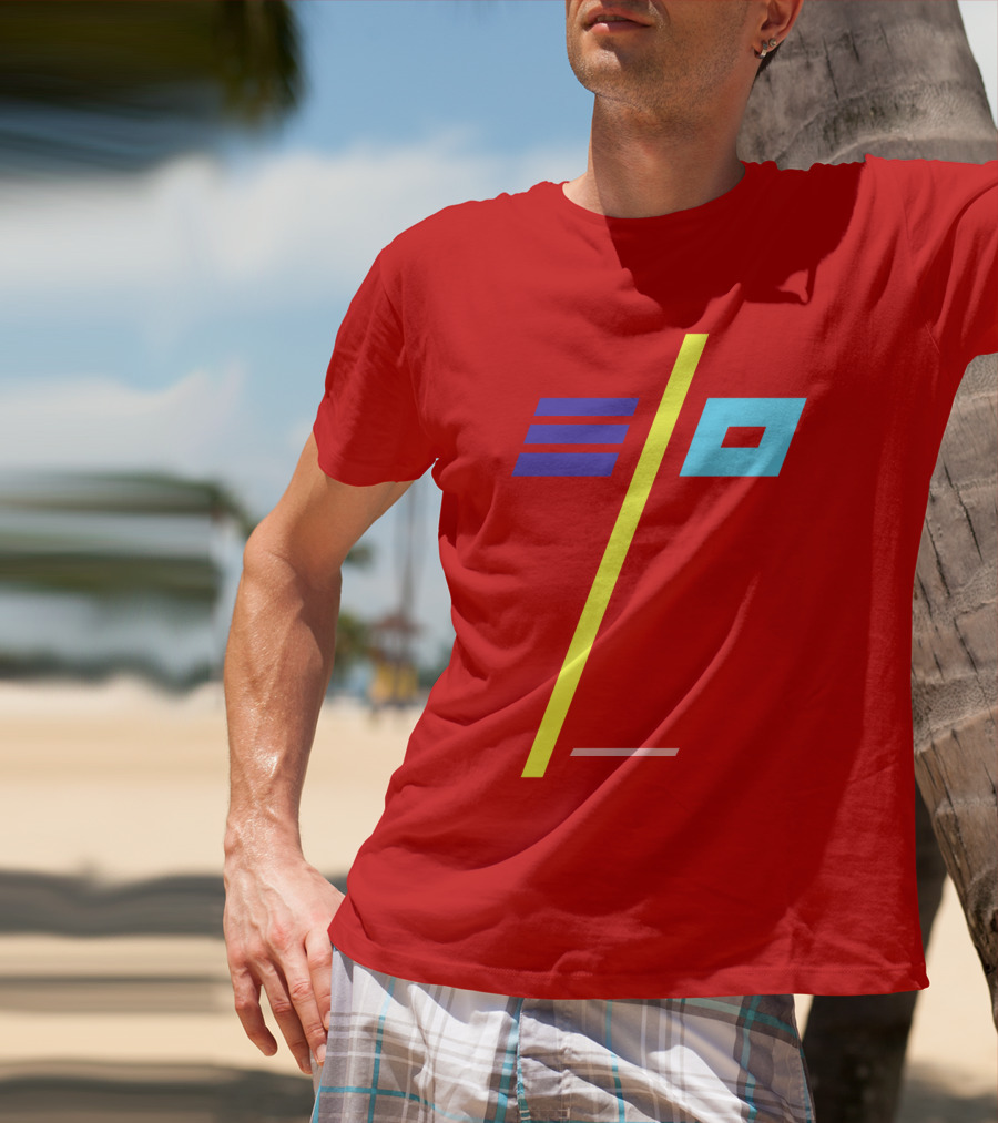 Elo Band Logo With Stylized Colors And Geometric Patterns T-Shirt