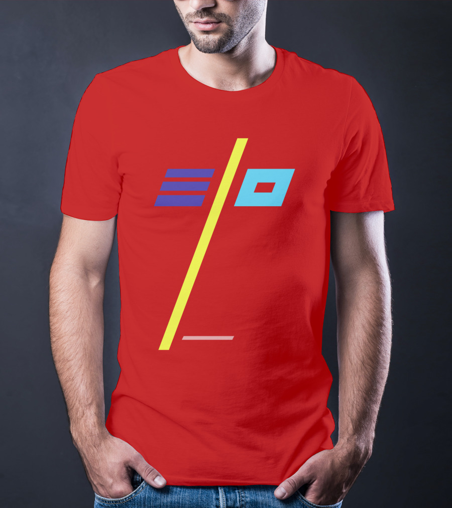 Elo Band Logo With Stylized Colors And Geometric Patterns T-Shirt