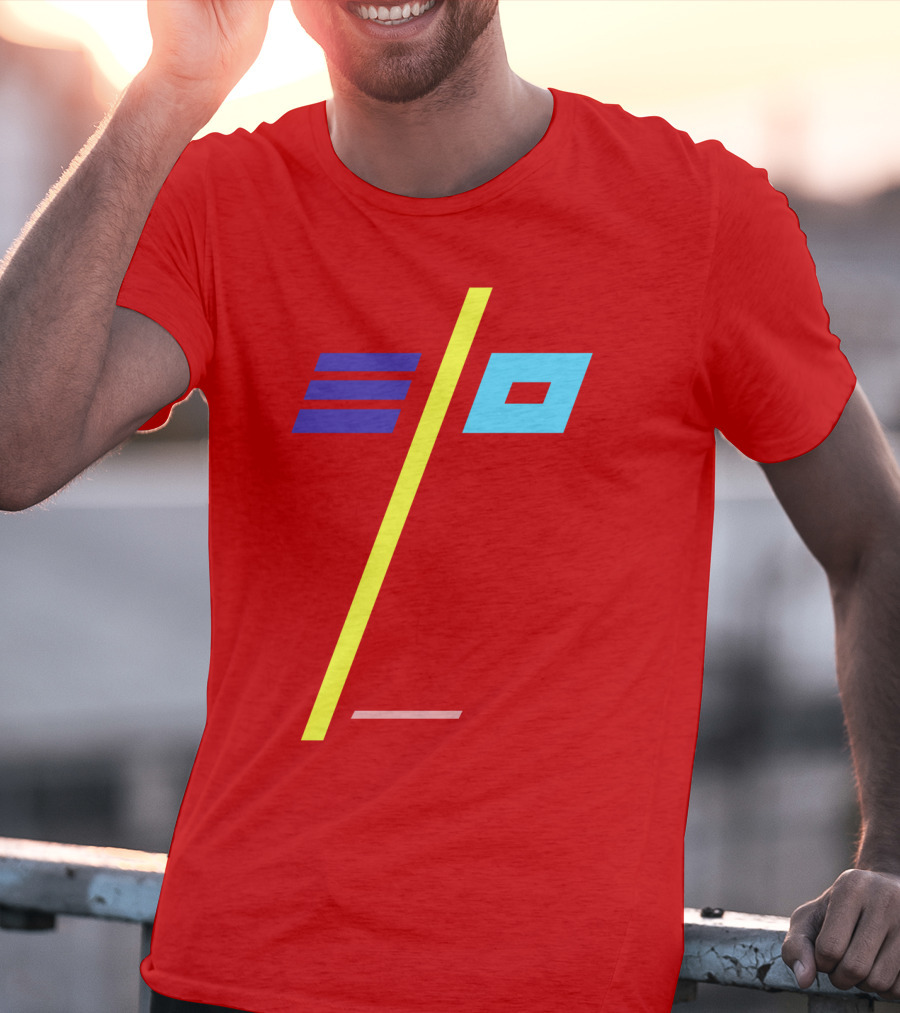 Elo Band Logo With Stylized Colors And Geometric Patterns T-Shirt