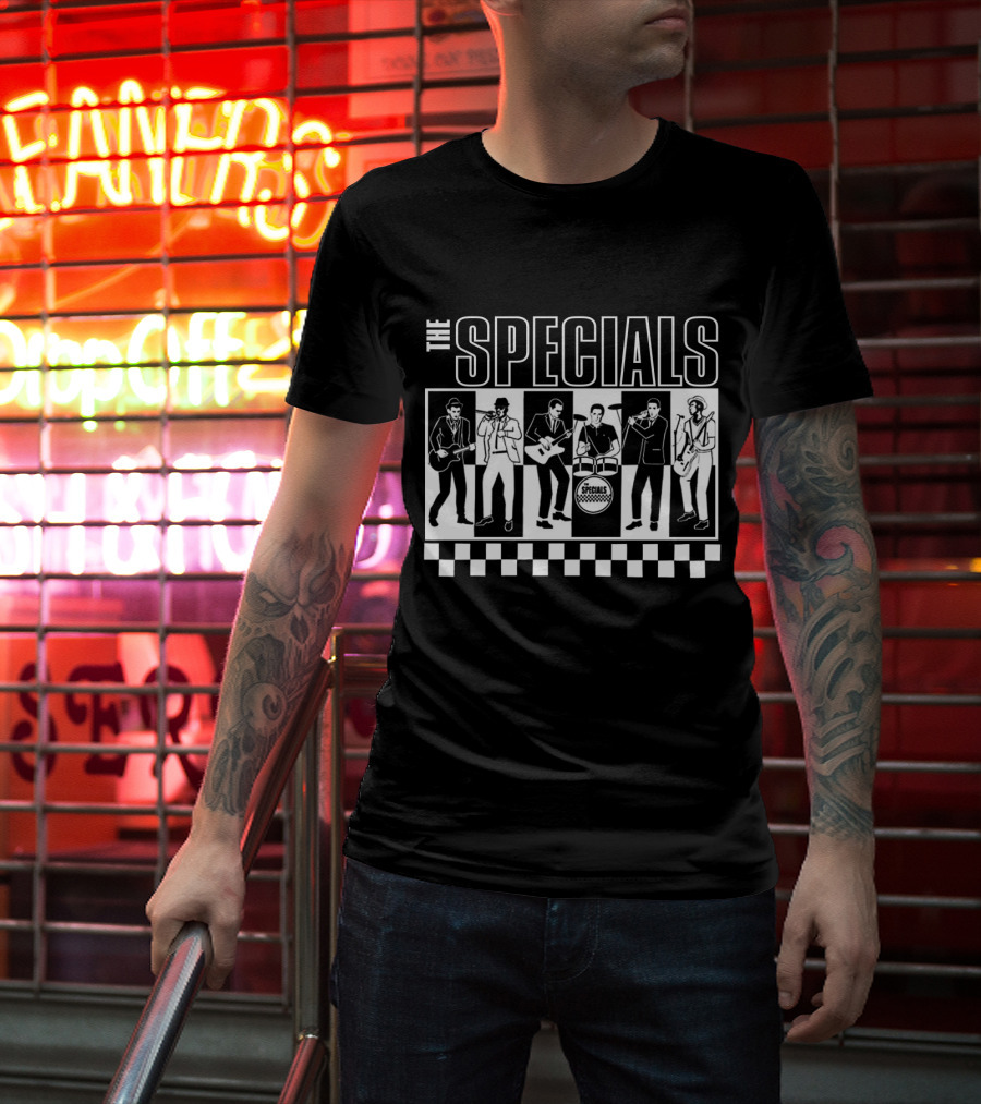 The Specials Band Black And White Checkerboard T-Shirt