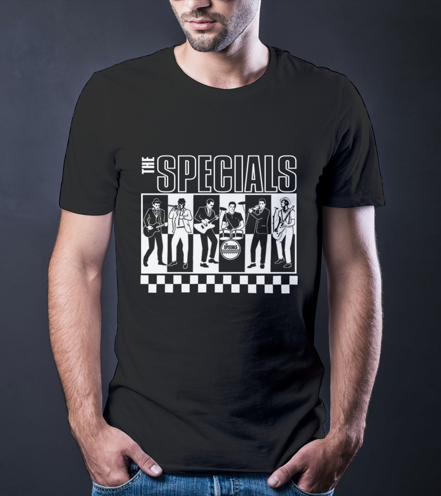 The Specials Band Black And White Checkerboard T-Shirt
