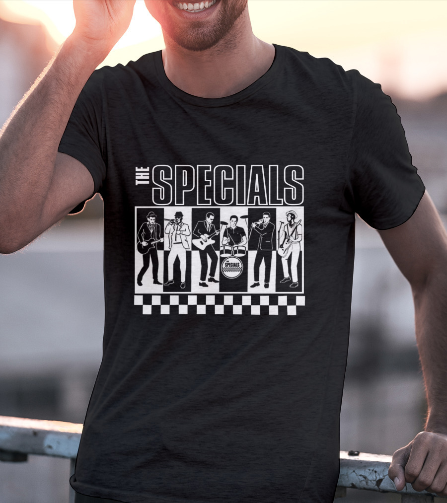 The Specials Band Black And White Checkerboard T-Shirt