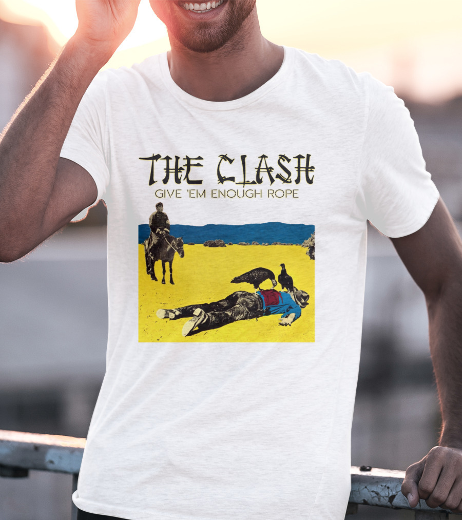 The Clash Give 'Em Enough Rope Album Cover Art With Desert Scene T-Shirt