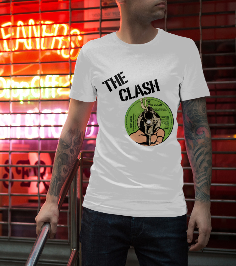 The Clash White Man In Hammersmith Palais Record Label T-Shirt