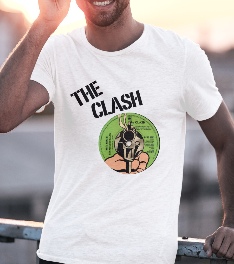 The Clash White Man In Hammersmith Palais Record Label T-Shirt