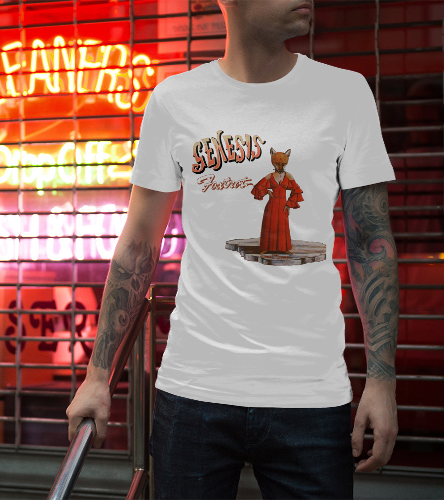 Genesis Foxtrot Fox In Red Dress On Stage T-Shirt