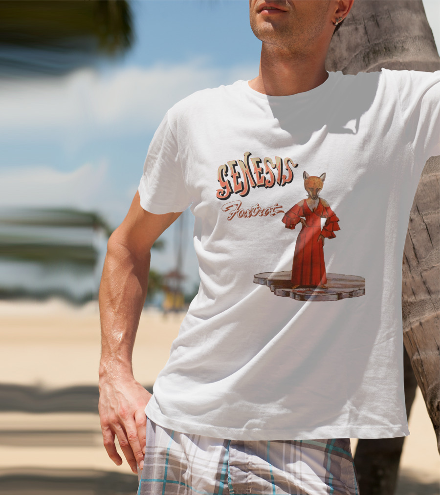Genesis Foxtrot Fox In Red Dress On Stage T-Shirt
