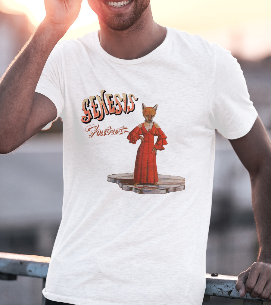 Genesis Foxtrot Fox In Red Dress On Stage T-Shirt