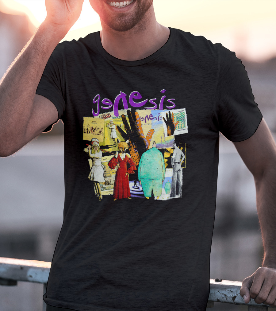 Genesis Collage Retro Album Art Compilation T-Shirt